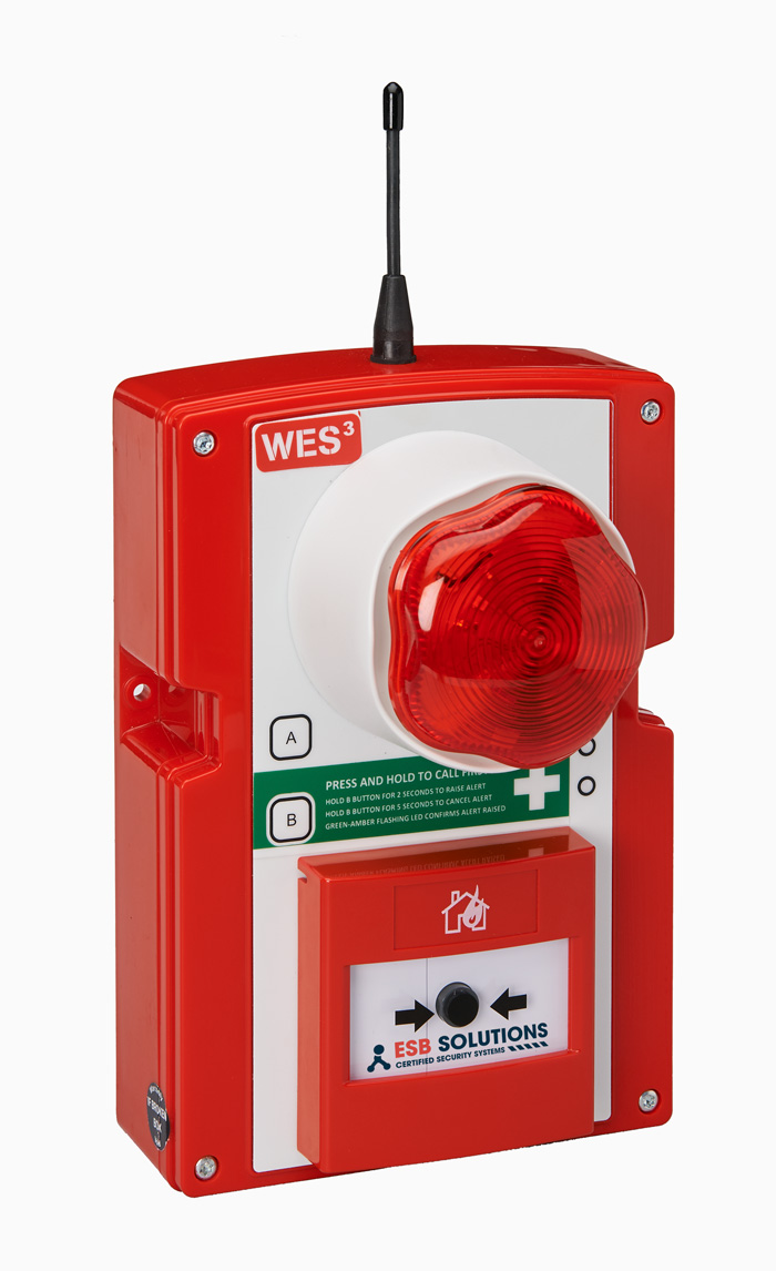 WES mobile Brandmeldeanlage Druckknopfmelder von ESB Solutions WES mobile Brandmeldeanlage Druckknopfmelder von ESB Solutions
